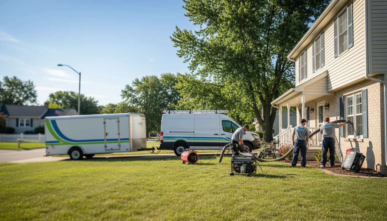 Flooded Basement Restoration And Cleanup With Repair in Romulus, MI near me